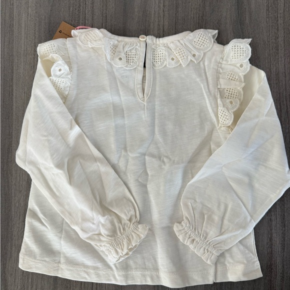 Mini Boden Broderie Heart Trim Top - Picture 3 of 6